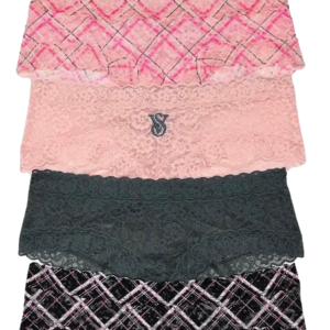 Kit Calcinha Cheeky Panties em Renda 5 Peças XS – Victoria’s Secret