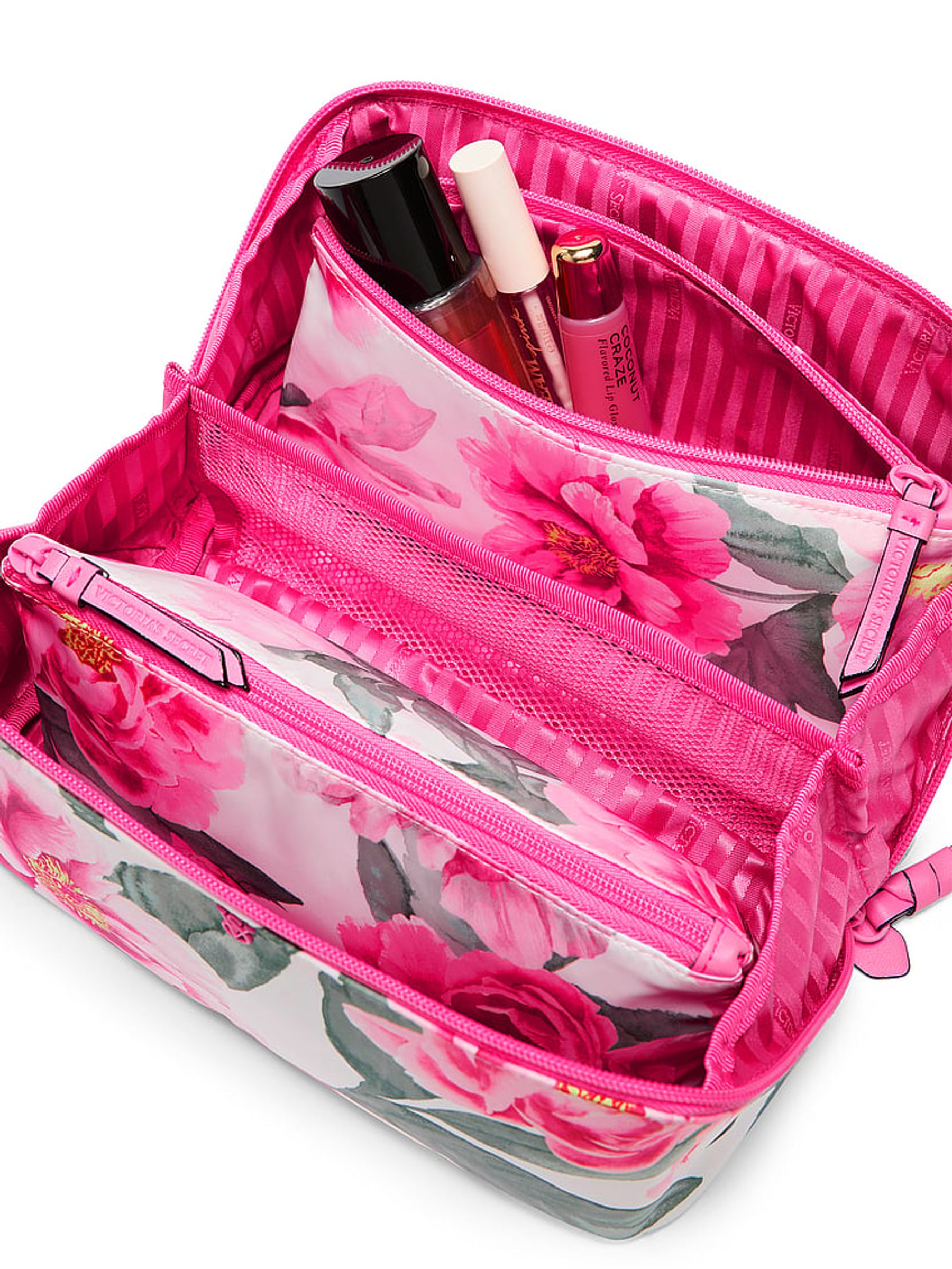 Nécessaire de maquiagem rosa de 3 peças Victoria Secrets - Imagem 3